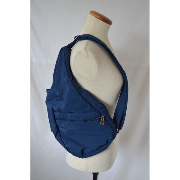 ameribag Handbags - Ameribag 17" Healthy Back Blue Sling Bag Teardrop Shape Adjustable Strap